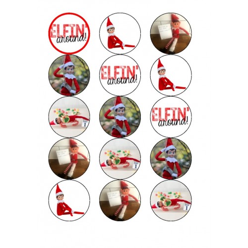 Elf On The Shelf Cupcake Toppers